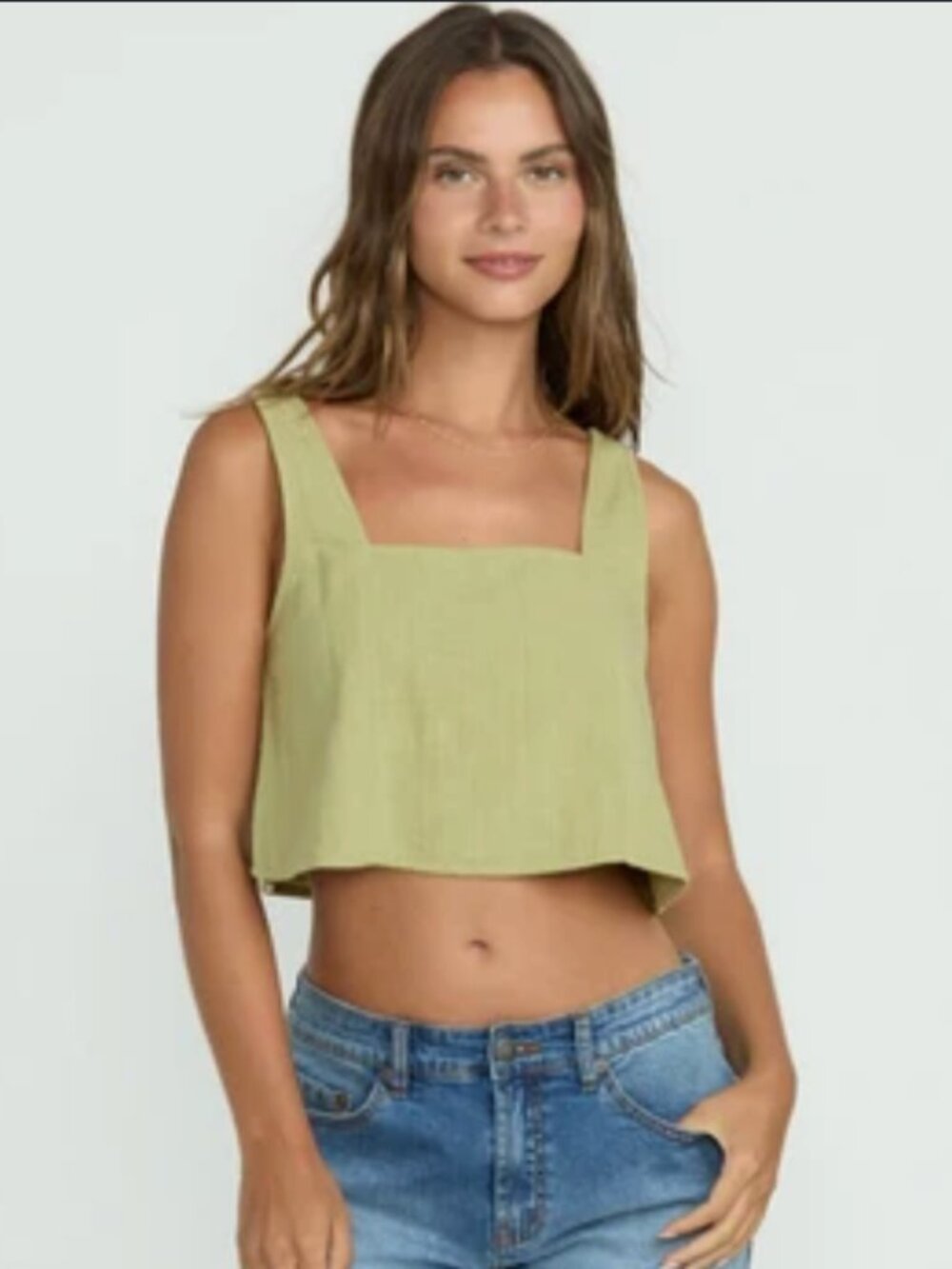 NWT Billabong Green Open Skies Woven Tank Size S